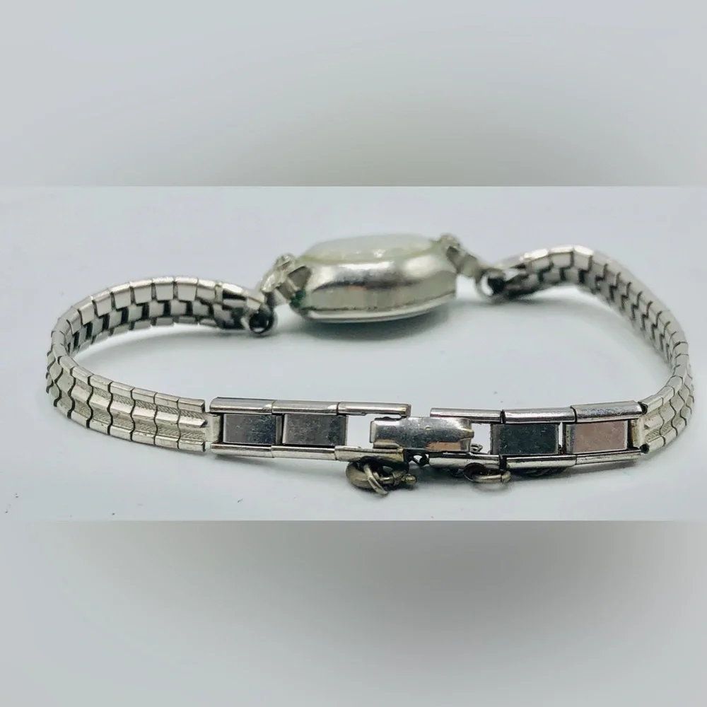 Vintage HELBROS 14K White Gold Women’s 21 Jewel Watch 10k Working